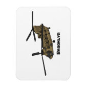Magnet Flexible Exemple d'hélicoptère militaire Chinook (Vertical)