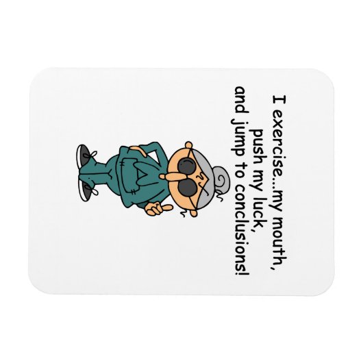 Magnet Flexible Exercice, Push, Jump Humour (Horizontal)