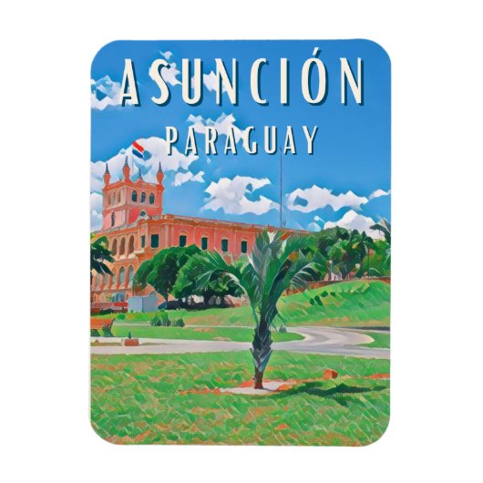 Magnet Flexible Explorez la capitale du Paraguay Asunción (Vertical)