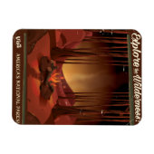Magnet Flexible Explorez la nature ! Affiche de feu de camp (Horizontal)