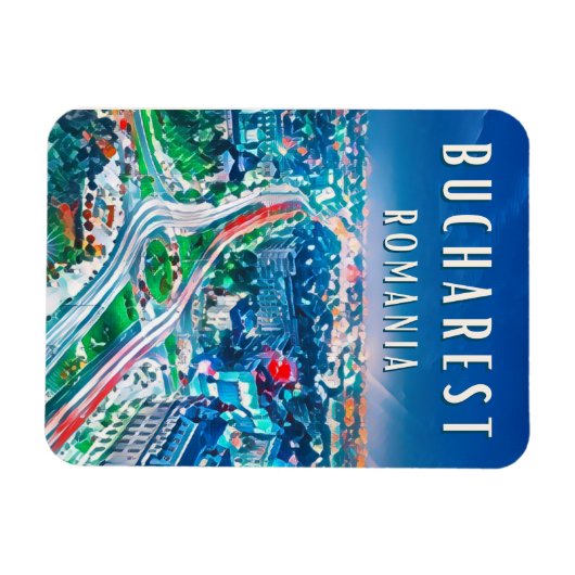 Magnet Flexible Explorez les merveilles de Bucarest (Horizontal)