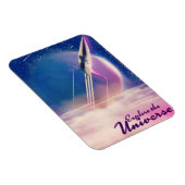 Magnet Flexible Explorez l'univers Affiche rétro de l'espace (Côté Droit)