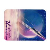 Magnet Flexible Explorez l'univers Affiche rétro de l'espace (Horizontal)