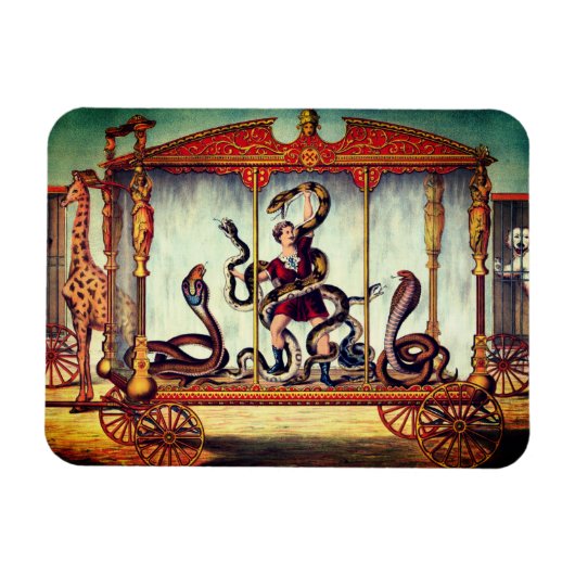 Magnet Flexible Exposition vintage de cirque victorien (Horizontal)