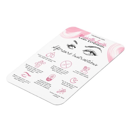 Magnet Flexible Extensions de trait Maquillage Instructions de sui (Côté Gauche)