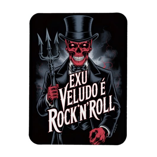 Magnet Flexible Exu Veludo é Rock'N'Roll #1 (Vertical)