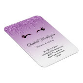 Magnet Flexible Eyelashes rose et noir élégant sur Parties scintil (Côté Droit)