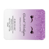 Magnet Flexible Eyelashes rose et noir élégant sur Parties scintil (Horizontal)