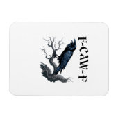 Magnet Flexible F-Caw-F Oiseau Drôle Corbeau (Horizontal)
