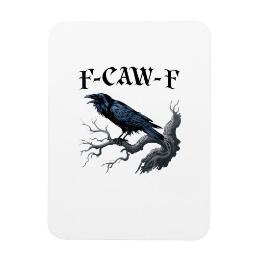 Magnet Flexible F-Caw-F Oiseau Drôle Corbeau (Vertical)