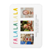 Magnet Flexible Fa La Christmas Cute Pastel 3 Photo Collage (Vertical)