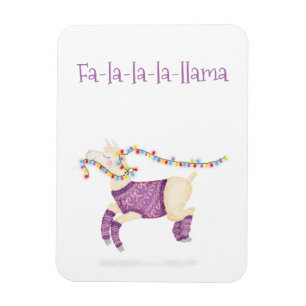 Magnet Flexible Fa-la-la-la-llama joli aimant de Noël