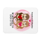 Magnet Flexible Fabriqué pour chaque mignonne couple animal avec l (Horizontal)