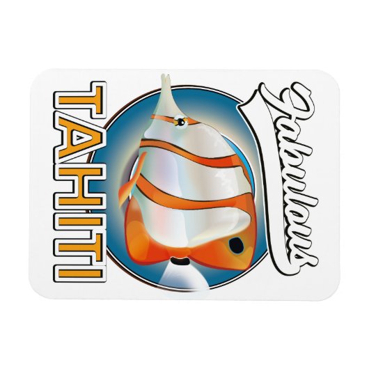 Magnet Flexible fabuleux logo rétro Tahiti (Horizontal)