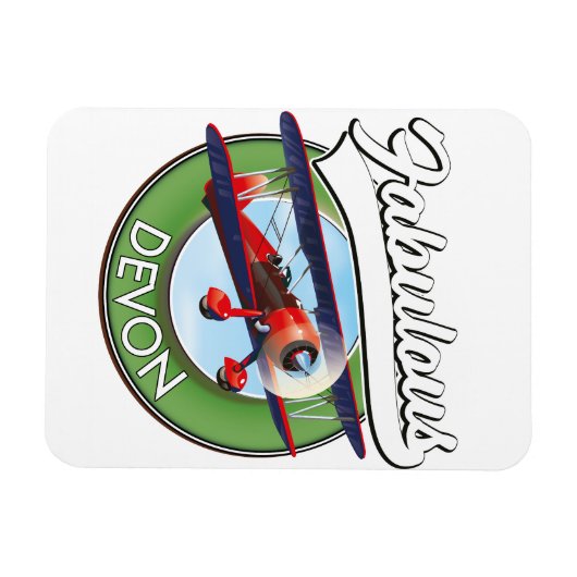 Magnet Flexible Fabuleux patch de voyage Devon. (Horizontal)