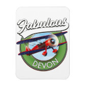 Magnet Flexible Fabuleux patch de voyage Devon. (Vertical)