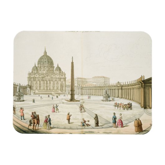 Magnet Flexible Façade de Saint-Pierre à Rome avec Piazza in f (Horizontal)