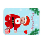 Magnet Flexible Face bébé de Noël personnalisable (Horizontal)