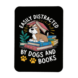 Magnet Flexible Facilement distrait par les chiens et les livres D