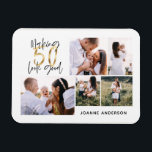 Magnet Flexible Faire 50 beau anniversaire multi photo vacances c<br><div class="desc">multi photo 50e anniversaire invitation</div>