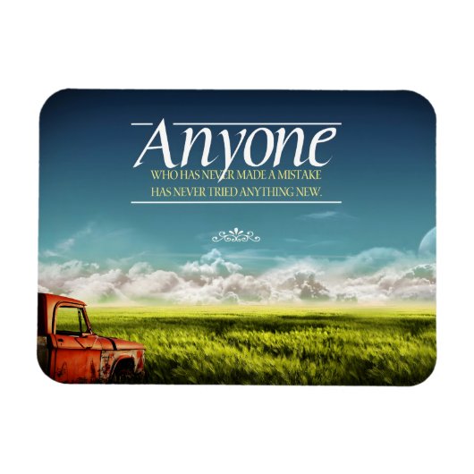 Magnet Flexible "Faire des erreurs" Citation Inspirationnelle Flex (Horizontal)