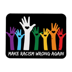 Magnet Flexible Faire du racisme de mauvaises mains de coeur