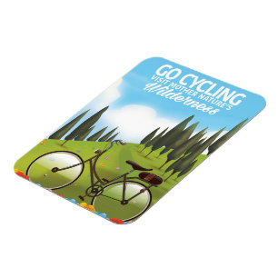 Magnet Flexible Faire du vélo "Visitez la nature sauvage de mère n
