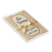 Magnet Flexible Faire invitation de mariage crème et or (Côté Droit)