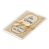 Magnet Flexible Faire invitation de mariage crème et or (Côté Gauche)