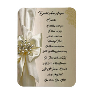 Magnet Flexible Faire invitation de mariage vintage – Orné d'or F