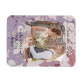 Magnet Flexible Faire part abstrait rose Fleurs (Horizontal)