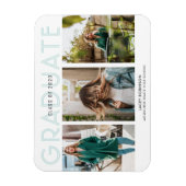 Magnet Flexible Faire-part de collage de photos de la troisième an (Vertical)