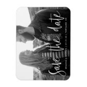 Magnet Flexible Faire-part de date de mariage avec photo et écritu (Vertical)