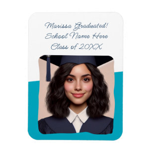 Magnet Flexible Faire-part de diplôme Typographie photo personnali