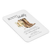 Magnet Flexible Faire-Part de Fête de Fiançailles Élégants Bottes  (Côté Droit)