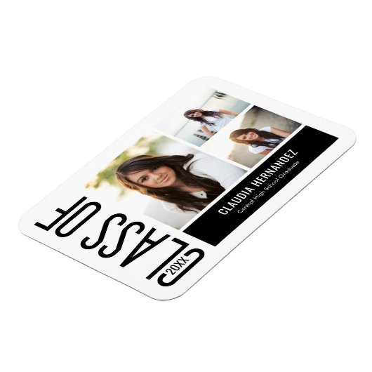 Magnet Flexible Faire-part de graduation de couleur modifiable Coo (Côté Gauche)