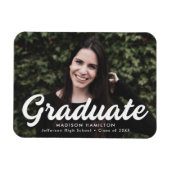 Magnet Flexible Faire-part de graduation de la photo de script en (Horizontal)