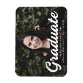Magnet Flexible Faire-part de graduation de la photo de script en (Vertical)