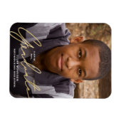 Magnet Flexible Faire-part de graduation de la photo de superposit (Horizontal)