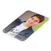 Magnet Flexible Faire-part de graduation de photo de superposition (Côté Gauche)