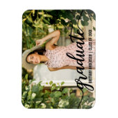 Magnet Flexible Faire-part de graduation de script moderne (Vertical)