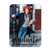 Magnet Flexible Faire-part de graduation de script moderne (Vertical)
