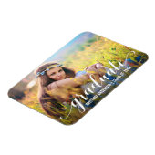 Magnet Flexible Faire-part de graduation de script moderne (Côté Gauche)