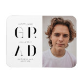 Magnet Flexible faire-part de graduation de script moderne élégant (Horizontal)