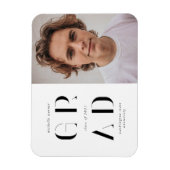 Magnet Flexible faire-part de graduation de script moderne élégant (Vertical)