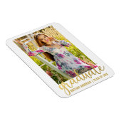 Magnet Flexible Faire-part de graduation de script moderne Photo G (Côté Droit)