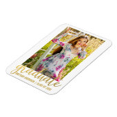 Magnet Flexible Faire-part de graduation de script moderne Photo G (Côté Gauche)