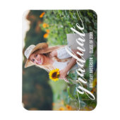 Magnet Flexible Faire-part de graduation de script moderne photo W (Vertical)