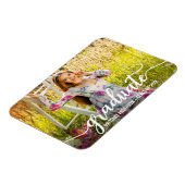 Magnet Flexible Faire-part de graduation de script moderne photo W (Côté Gauche)