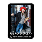 Magnet Flexible Faire-part de graduation de script moderne WB (Vertical)